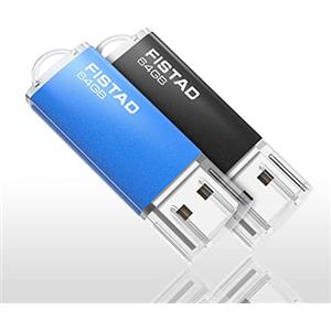 FISTAD 2 Pezzi Chiavetta USB 64GB, Memoria Stick Pen Drive USB 2.0 Thumb Drive 64GB Flash Drive per Archiviazione Dati