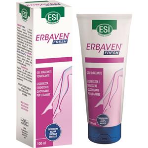 ESI Erbaven Fresh Gel Idratante e Tonificante per Gambe Stanche - 100 ml con Troxerutina, Escina, Centella e Aloe