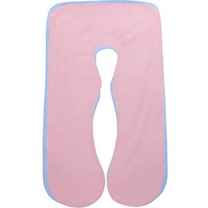 SHANNA Federa per Il Corpo in Gravidanza, Fodera per Cuscino di maternità in Cotone a Forma di U 80 * 155 cm (Rosa + Blu)