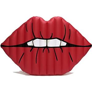 PURENAIL Beach Toy ® - Materasso gonfiabile, Red Lip, misura 180 cm, maxi boa gigante a labbro, rosso