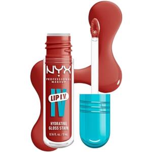 NYX Professional Makeup Lip IV - Lucidalabbra e Tinta Labbra 2in1, 5 ml, Tonalità 12 Burst That Tang, Idratazione fino a 12H
