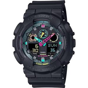 G-Shock Casio Orologio Da Polso Da Uomo Al Quarzo Sportivo Bracciale E Cassa In Resina Di Colore Nero Quadrante Analogico-digitale Nero - GA-100MF-1AER
