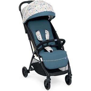 Chicco Glee Passeggino Leggero, Pratico E Leggero, Chiusura Automatica, Seduta Ampia E Confortevole, Ruote Di Alta Qualità, Schienale Regolabile, Cappottina Parasole, Fino a 22 Kg, Verde