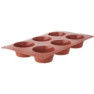 Silikomart SF023/C Stampo Muffins Classic, Silicone, Rosso, Medium