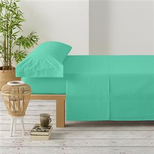 Degrees home Premium - Set Lenzuola Matrimoniale 150x190 3 Pezzi - Lenzuolo con Angoli, Piatto, 1 Federa 150x45, Verde