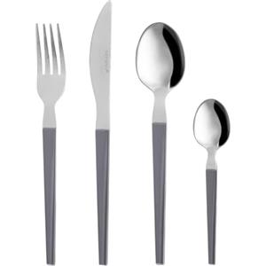 KASANOVA Set 24 posate in acciaio manico blu Diletta