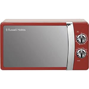 Russell Hobbs Microonde Russell Hobbs RHMM701R da 17 Litri e 700 W, Manuale, con 5 Livelli di Potenza, Suoneria e Timer, Impostazione di Scongelamento, Facile da Pulire, Rosso