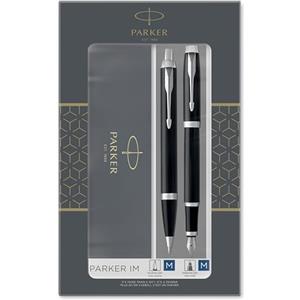 Parker Im Duo Set Regalo Con Penna A Sfera E Penna Stilografica, Nero