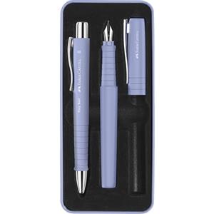 Faber-Castell 241051 Set di Scrittura Poly Pen Iris Pallido, Penna Stilografica Con Pennino Largo, Impugnatura Ergonomica, Ideale Per Prendere Appunti, Per Studenti, Scrittura Fluida