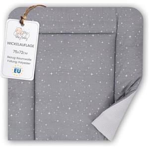 Totsy Baby Materassino fasciatoio 75x72 cm - cuscino neonato in cotone lavabile pieghevole e portatile materasso da viaggio tappetino per cassettiera lavatrice e tavolo 75 x 72 Oeko-Tex Galassia