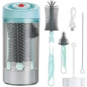 Vicloon Viaggio Perno Biberon Insieme, Include un perno, una spazzola per ciuccio, una spazzola per paglia, uno scolapiatti, un cavo di ricarica e una scatola di sterilizzazione UV.