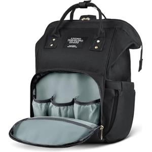Vicloon Borsa Zaino Fasciatoio, Zaino Fasciatoio Impermeabile, Grande Capacità Zaino con 3 Tasche Isolanti Bottiglia, che possono essere utilizzate come tote bag o appese a un carrello, Nero