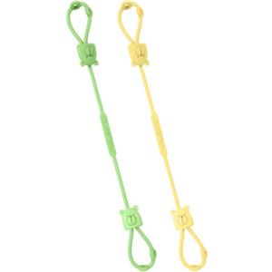 Vicloon 2 Pezzi Catenelle per Ciuccio, Catena Ciuccio, Cordino Ciuccio in Silicone senza BPA, Catenelle Porta Succhietto per Sedie di Sicurezza Passeggino Seggiolone, Stile Orso (Giallo e Verde)