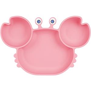 Vicloon Piastra con ventosa in silicone per bambini, antiscivolo, per la maggior parte dei seggioloni (rosa)