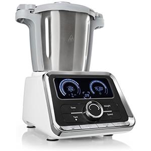 Klarstein GrandPrix - Impastatrice Planetaria, Robot da Cucina Multifunzione, Vaporiera, Planetaria con Tritacarne, 500/1000W, Ciotola in Acciaio Inox, 2,5L, 12 Velocità, BPA FREE, Bianco