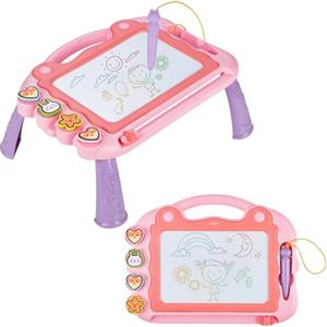 Eucomir Lavagna Magnetica per Bambini, Lavagna Magnetica Tavolo Cancellabile, Lavagnetta Magnetica Bambini con 4 timbri magnetici e 1 Pennino Capacitivo Giocattoli Educativi,Polvere Di Sakura