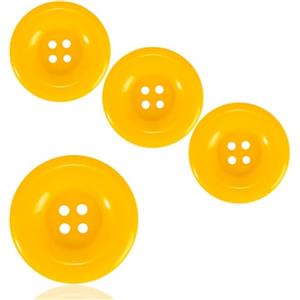 TK Gruppe Timo Klingler 4X Super Big Button giallo Mario Waluigi per costume, travestimento, salopette per adulti Carnevale Mardi Gras donne e uomini (4X)