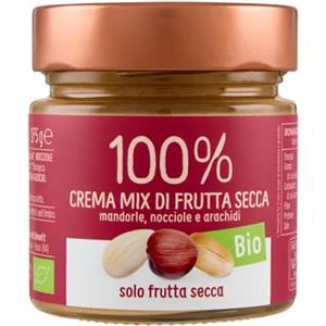 Generico Euro Company 100% Crema Mix di Frutta Secca Mandorle, Nocciole e Arachidi 175 g