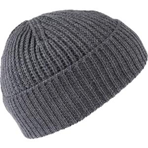 ENEA CASHMERE Berretto a Coste 100% Lana Merinos Extrafine, Made in Italy, Cappello Invernale Unisex, Taglia Unica (IT, Testo, Taglia Unica, Antracite)