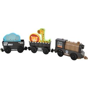 Azonelife Trenino Elettrico per Bambini, Trenino Giocattolo Regali Bambini, Locomotiva ad Azione a Batteria con 5 animali, Collegamento Magnetico Locomotiva per Bambinis Ragazzo Ragazza