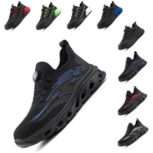 Loiston Scarpe Antinfortunistiche Uomo Donna Leggere Scarpe da Lavoro Scarpe Sicurezza Antiscivolo Jack-1 Blu EU45