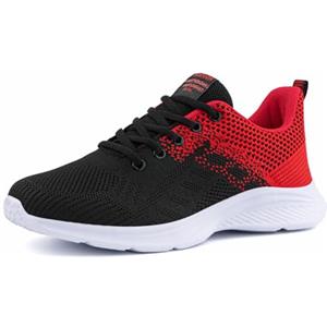 Hitmars Scarpe Running Donna Scarpe da Ginnastica Scarpe da Corsa per Camminare Sneakers Donna Palestra Fitness Cuscino d'Aria 3 Rosso 38