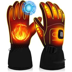 Svpro Guanti riscaldati Uomo Donna Batteria Ricaricabile elettrica Guanti riscaldanti Guanto Caldo Caccia Invernale Pesce Ciclo Moto Drive Camp Sci Escursione Moto Scaldamani Termico (L)