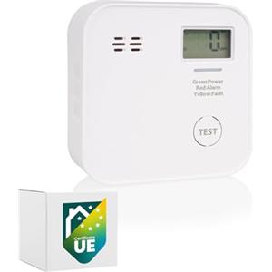 Smartwares Rilevatore di CO - Batteria da 10 anni - Display e indicatore LED - Pulsante di test - FGA-13091