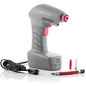 InnovaGoods® Compressore d'aria portatile con LED AirPro, gonfia pneumatici, materassi gonfiabili e altri articoli in modo rapido e facile, luce LED per una maggiore visibilità, ideale per campeggio.