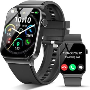STECEi 1.85" Orologio Smartwatch con 113 Sportivo, Impermeabil IP68, Fitness Watch Carbone Nero