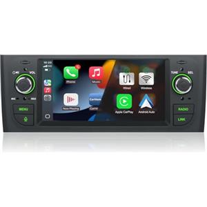 YZGWWIU Autoradio per Fiat Punto 2005-2009 Fiat Linea 2007-2011 Stereo Soporta Wireless CarPlay Android Auto 6.1 Pollici Schermo
