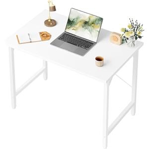 BEXEVUE Scrivania, 80 x 40 cm, piccolo tavolo per computer, tavolo da ufficio per studio, camera da letto, design industriale, struttura in metallo, tavolo in legno, per casa e ufficio