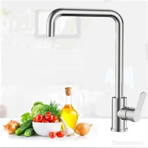 XWIHTR Rubinetto miscelatore monocomando per lavello, rubinetto in acciaio inox per cucina calda e fredda a 360°, antigoccia con rubinetto per lavabo vegetale muto (spazzolato-h)