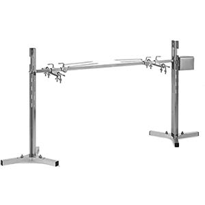 Klarstein Girarrosto Elettrico per Barbecue 12W, Gira Maialino, Spiedo con Altezza Regolabile, con 3 Piedi in Acciaio Inox