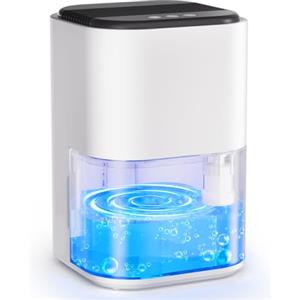 Vicloon Deumidificatore Casa 2000ML, Deumidificatore Portatile, 30㎡ Dehumidifier Funzionamento silenziosa, Luce 7 Colori, modalità Sospensione, Spegnimento Automatico, Bagno, Armadio, Camere da Letto