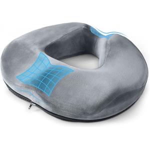 WUFANC Ciambella Per Sedersi, Cuscino Sedia Ufficio in Memory Foam, Ciambella Antidecubito Rimovibile Può Alleviare la Sciatica, Cuscino Ergonomico Sedia Ufficio Può Curare le Piaghe da Decubito