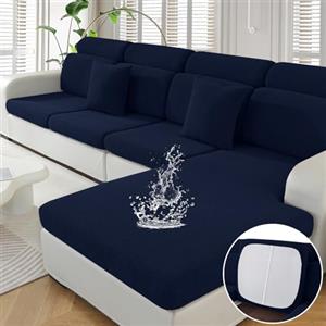 Ystyle Copriseduta Divano Elasticizzato, Impermeabile Copricuscini Divano Lavabile, Universale Copridivano Cuscini Separati Antiscivolo (1 Posto, Blu Scuro)