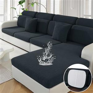 Ystyle Copriseduta Divano Elasticizzato, Impermeabile Copricuscini Divano Lavabile, Universale Copridivano Cuscini Separati Antiscivolo (1 Posto, Grigio)