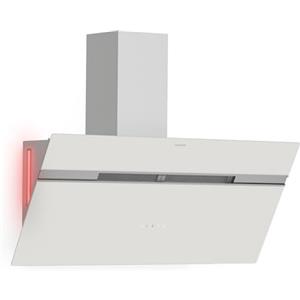 Klarstein Alina - Cappa da Cucina, 90cm, 615 m³/ora, Classe A, Cappa con LED, 3 Livelli di Potenza, 54 dB, Scarico & Ricircolo, Filtri a Carboni Attivi Inclusi, Bianca