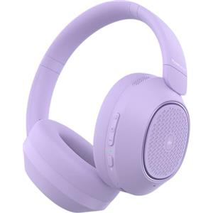 PowerLocus Universe Cuffie Wireless Cancellazione Rumore Attiva Ibrida, Cuffie Bluetooth Over Ear, 60 Ore di Riproduzione, Bass Modi, Hi-Fi Stereo, Pieghevoli e Modalità Trasparenza (Viola)