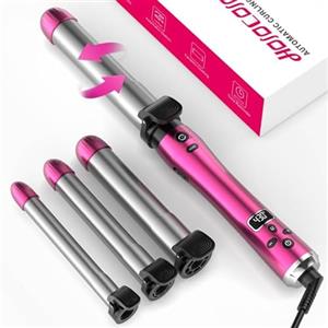 Hojocojo Ferro Arricciacapelli Automatico 3 in 1, Arricciacapelli Automatico Professionale 15mm 19mm 25 mm, Rivestimento in Nano Titanio, Ferro Arriccia Capelli con display LCD, 160-220℃