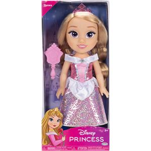 Jakks Pacific - Bambola Disney Princess Aurora 38 cm con abiti glitterati e tiara