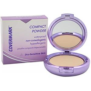 Covermark Cipria Compatta Waterproof Camouflage, Compact Powder Ipoallergenica e Non Comedogenica per Pelle Secca, Con Vitamina E, Sodio PCA e Proteina del Grano, Colore 01, Formato 10g