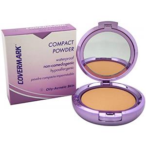 Covermark Cipria Compatta Waterproof Camouflage, Compact Powder Ipoallergenica e Non Comedogenica per Pelle Grassa Acneica, Con Tea Tree Oil e Vitamina E, Colore 03, Formato 10g