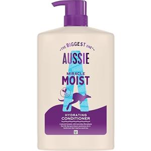 Aussie Miracle Moist Balsamo Idratante 1000ml, Formula Idratante per Rivitalizzare e Riparare Capelli Fragili e Secchi, Con Olio di Noci di Macadamia Australiane, Vegano e Cruelty-Free