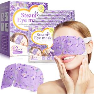 Frovetani Steam Eye Mask, 12 Packs Eye Masks for Dry Eyes Dark Circles and Puffiness, 40-60 Minutes Self Heated Steam Warm Eye Mask, Christmas Spa Gifts for Friends Family