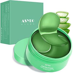 ASYBO Aloe Vera Maschera Occhi, 60 Pz Patch, Trattamento per Sotto Borse, Cerchi Oscuri, Occhi Puffy, Linee sottili, Anti-Aging e Anti-Rughe