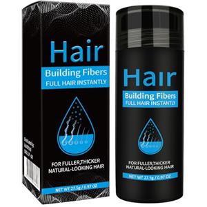 Pegciz Fibre per la costruzione dei capelli, polvere di fibra per capelli di qualità professionale, correttore della perdita di capelli per il diradamento dei capelli per donne e uomini (Marrone Medio)