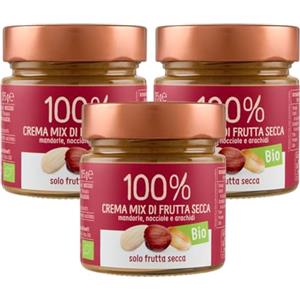 Generico 3X Euro Company 100% Crema Mix di Frutta Secca Mandorle, Nocciole e Arachidi 175 g
