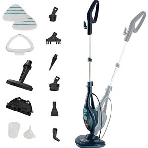 Ariete 4164 Steam mop 10 in 1, Scopa lavapavimenti a vapore, Uccide 99,9% di germi e batteri, Kit accessori, Autonomia illimitata, 1500 Watt, Blu